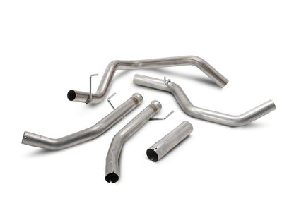 C&L Dual Exhaust System with Polished Tips; Rear Exit (19-26 5.3L Silverado 1500 w/ Factory Dual Exhaust)
