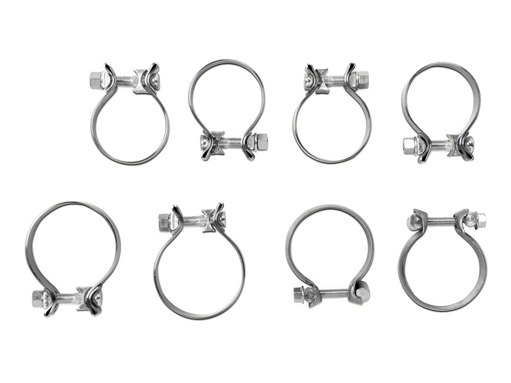 C&L Dual Exhaust System with Polished Tips; Rear Exit (19-26 5.3L Silverado 1500 w/ Factory Dual Exhaust)