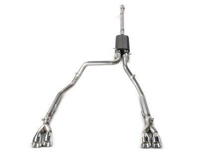 C&L Dual Exhaust System with Polished Tips; Rear Exit (19-26 5.3L Silverado 1500 w/ Factory Dual Exhaust)