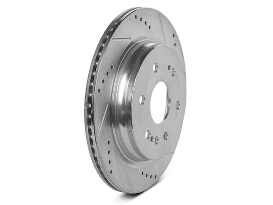 C&L Super Sport HD Cross-Drilled and Slotted 6-Lug Rotors; Rear Pair (19-26 Silverado 1500)