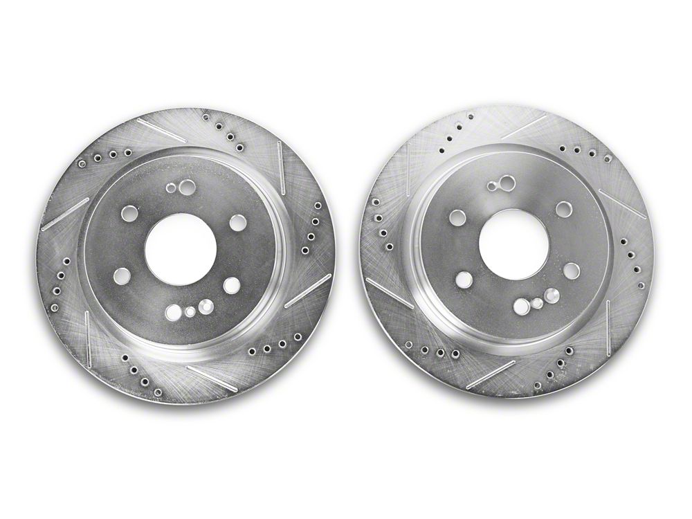 C&L Super Sport HD Cross-Drilled and Slotted 6-Lug Rotors; Rear Pair (19-26 Silverado 1500)