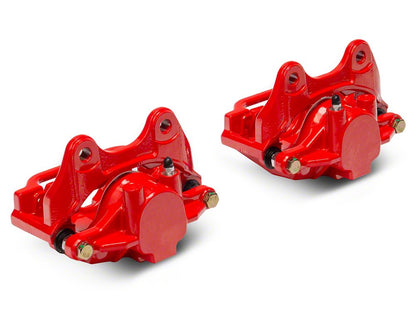 C&L Performance Rear Brake Calipers; Red (07-13 Silverado 1500 w/ Rear Disc Brakes; 14-18 Silverado 1500)