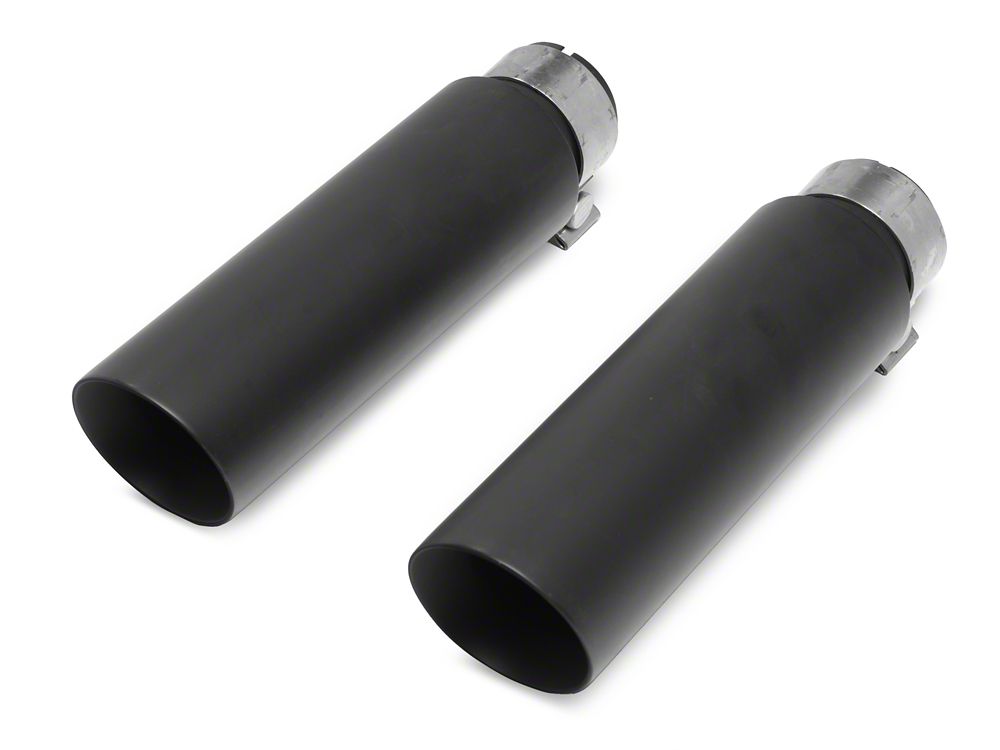 C&L Dual Exhaust System with Black Tips; Side/Rear Exit (19-26 5.3L Silverado 1500 w/o Factory Dual Exhaust)