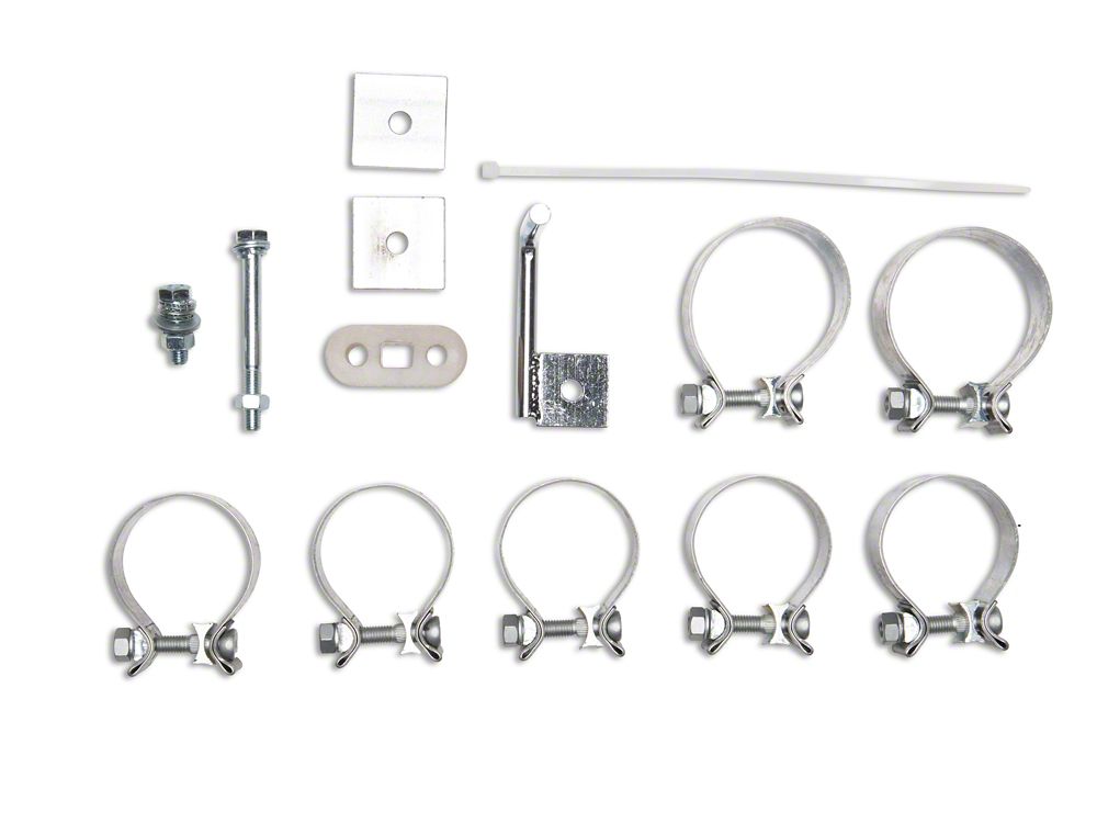 C&L Dual Exhaust System with Black Tips; Side/Rear Exit (19-26 5.3L Sierra 1500 w/o Factory Dual Exhaust)