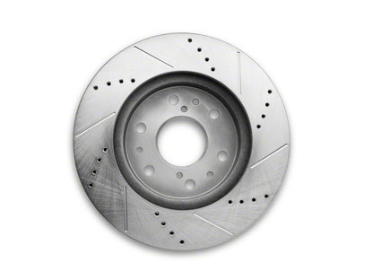 C&L Super Sport HD Cross-Drilled and Slotted 6-Lug Rotor; Front Driver Side (07-18 Sierra 1500)