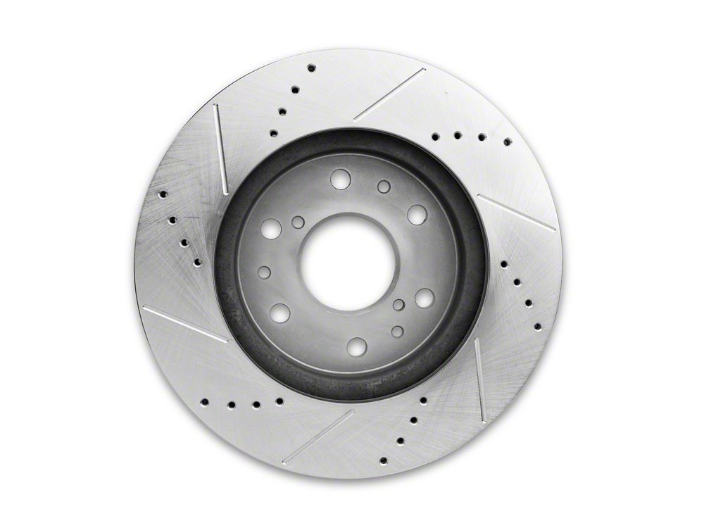 C&L Super Sport HD Cross-Drilled and Slotted 6-Lug Rotor; Front Passenger Side (07-18 Sierra 1500)