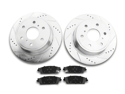 C&L Super Sport HD 6-Lug Brake Rotor and Pad Kit; Rear (14-18 Sierra 1500)