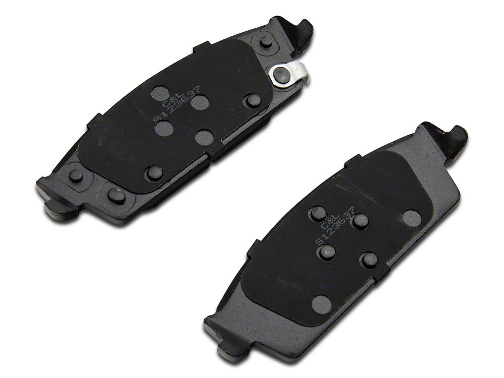 C&L OE Replacement Black Coated 6-Lug Brake Rotor and Pad Kit; Rear (14-18 Sierra 1500)