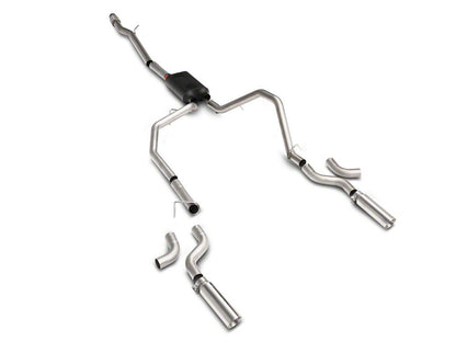 C&L Dual Exhaust System with Polished Tips; Side Exit (07-13 5.3L Sierra 1500)