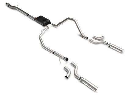 C&L Dual Exhaust System with Polished Tips; Side Exit (14-18 5.3L Sierra 1500)
