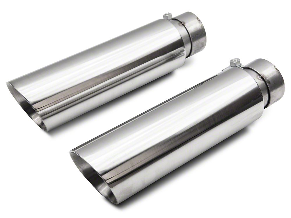 C&L Dual Exhaust System with Polished Tips; Side Exit (14-18 5.3L Sierra 1500)