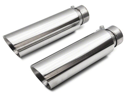 C&L Dual Exhaust System with Polished Tips; Side Exit (14-18 5.3L Sierra 1500)