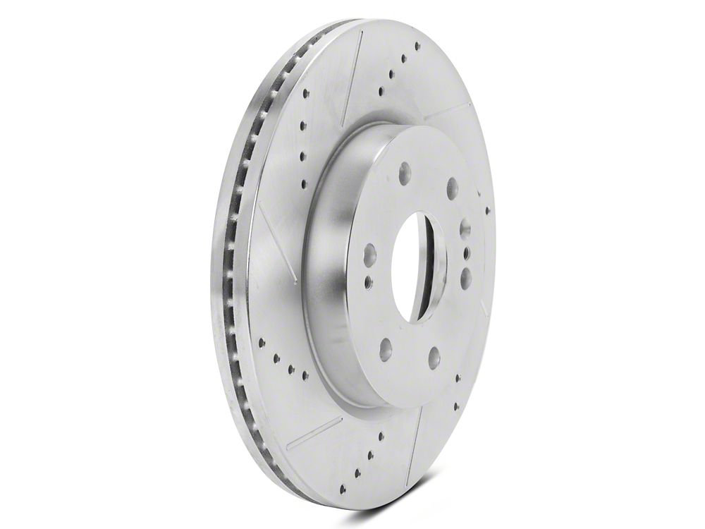 C&L Super Sport HD Cross-Drilled and Slotted 6-Lug Rotors; Front Pair (19-26 Sierra 1500)