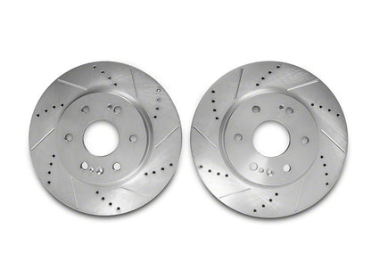 C&L Super Sport HD Cross-Drilled and Slotted 6-Lug Rotors; Front Pair (19-26 Sierra 1500)