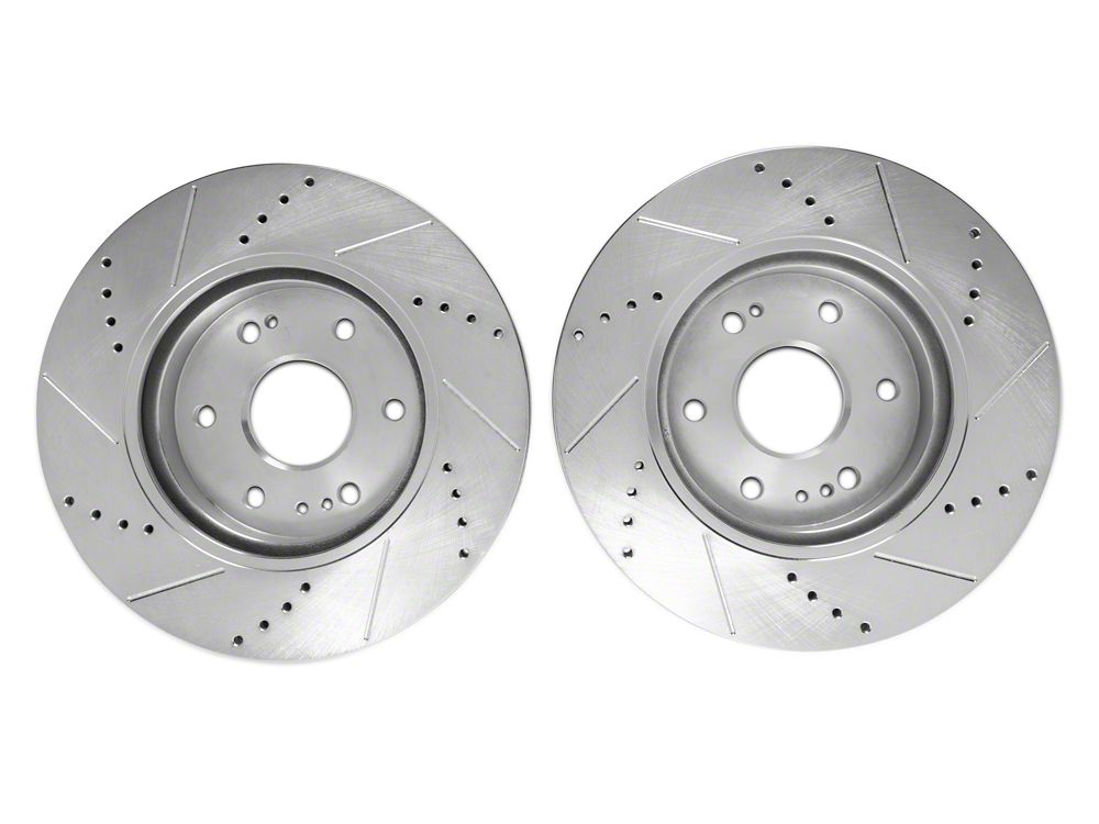 C&L Super Sport HD Cross-Drilled and Slotted 6-Lug Rotors; Front Pair (19-26 Sierra 1500)