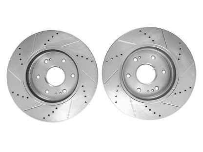 C&L Super Sport HD Cross-Drilled and Slotted 6-Lug Rotors; Front Pair (19-26 Sierra 1500)