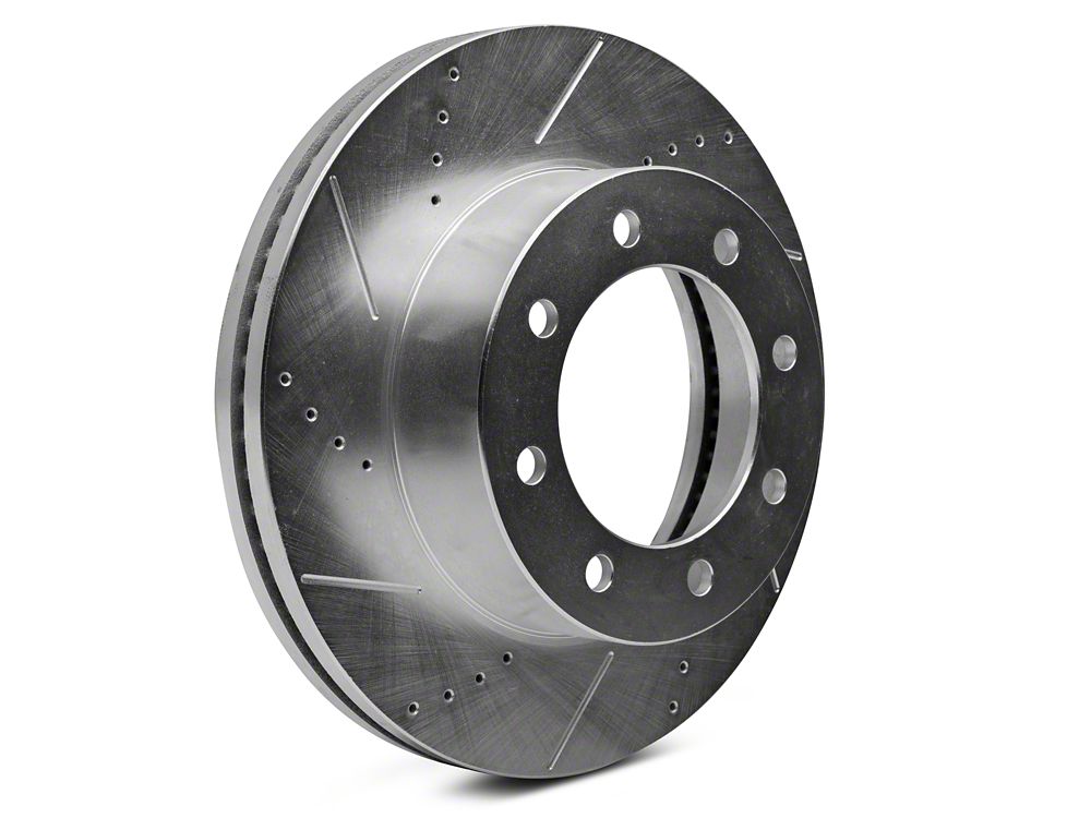 C&L Super Sport HD Cross-Drilled and Slotted 8-Lug Rotors; Front Pair (13-26 4WD F-250 Super Duty)