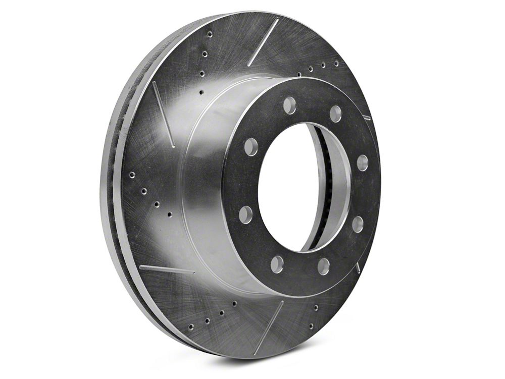 C&L Super Sport HD Cross-Drilled and Slotted 8-Lug Brake Rotor and Pad Kit; Front (13-22 4WD F-250 Super Duty)