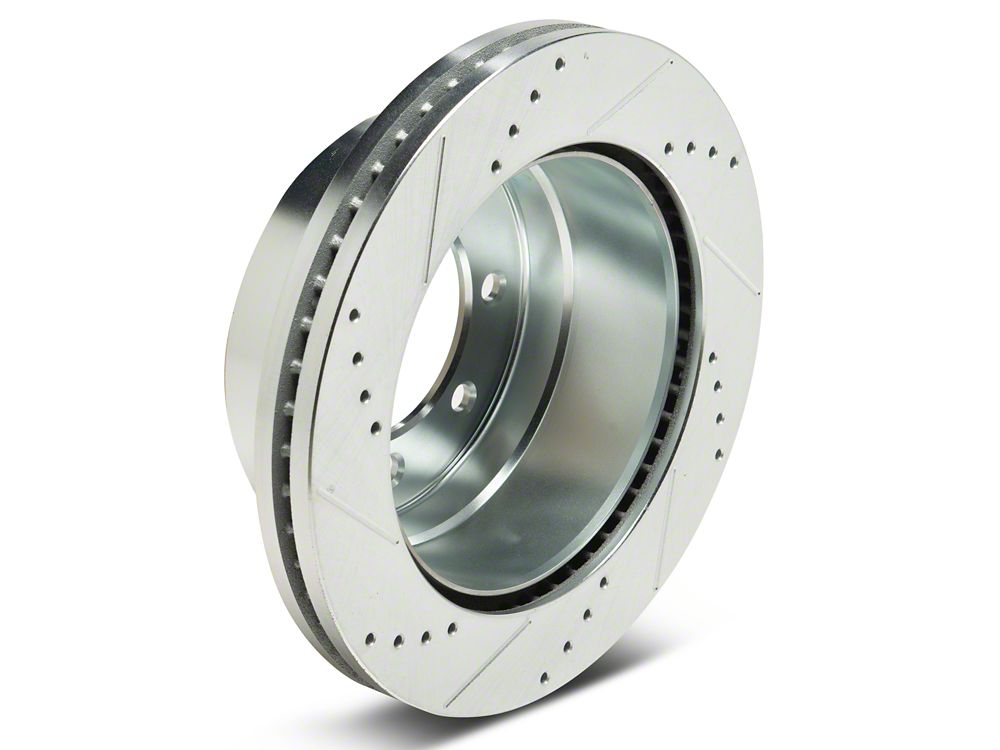 C&L Super Sport HD Cross-Drilled and Slotted 8-Lug Rotors; Rear Pair (13-22 F-250 Super Duty)