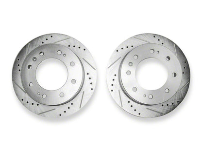 C&L Super Sport HD Cross-Drilled and Slotted 8-Lug Rotors; Front Pair (11-26 Sierra 3500 HD SRW)