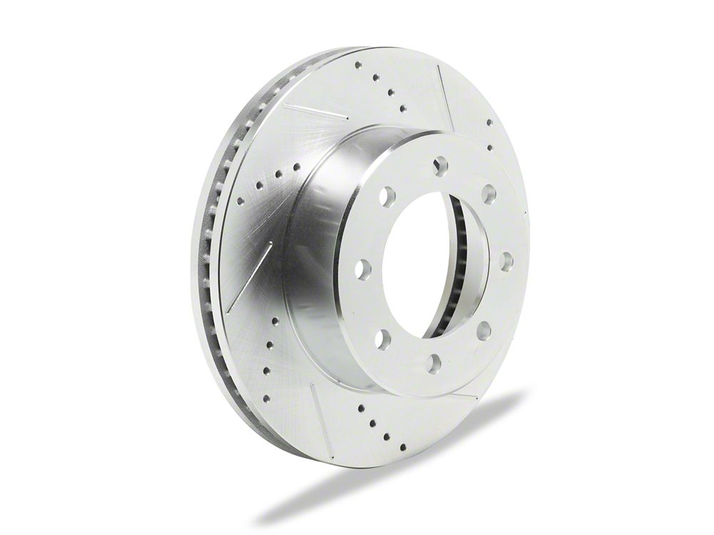 C&L Super Sport HD Cross-Drilled and Slotted 8-Lug Rotors; Front Pair (09-25 RAM 3500)