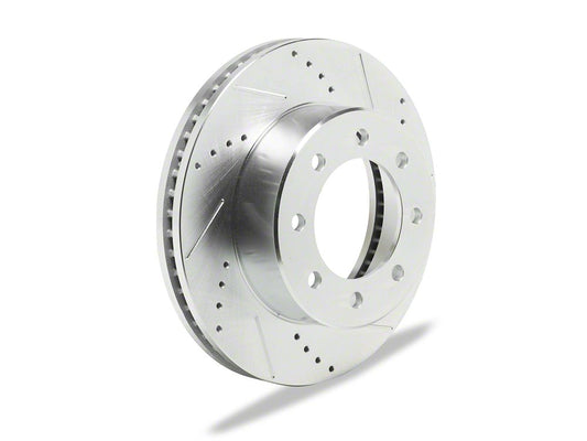 C&L Super Sport HD Cross-Drilled and Slotted 8-Lug Rotors; Front Pair (09-25 RAM 3500)