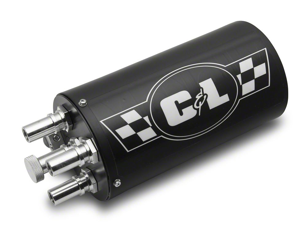 C&L Gen 2 Monster Oil Separator Catch Can; Black (Universal; Some Adaptation May Be Required)