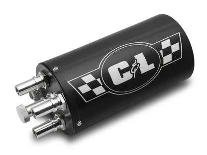 C&L Gen 2 Monster Oil Separator Catch Can; Black (Universal; Some Adaptation May Be Required)