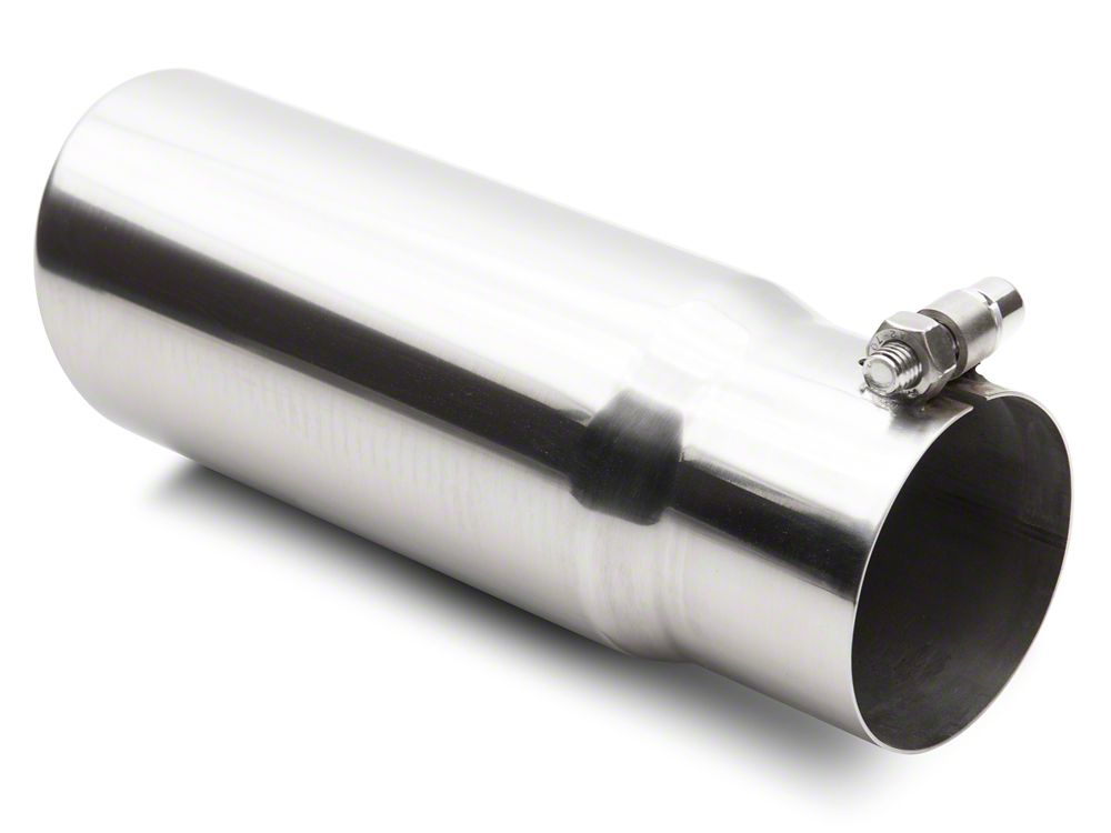 C&L Rolled End Round Exhaust Tip; 3.50-Inch; Polished (Fits 3-Inch Tailpipe)