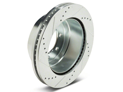 C&L Super Sport HD Cross-Drilled and Slotted 8-Lug Rotors; Rear Pair (13-22 F-350 Super Duty SRW)