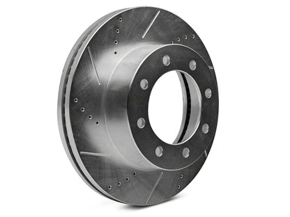 C&L Super Sport HD Cross-Drilled and Slotted 8-Lug Brake Rotor and Pad Kit; Front (13-22 4WD F-350 Super Duty)