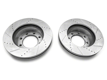 C&L Super Sport HD Cross-Drilled and Slotted 8-Lug Rotors; Front Pair (13-26 4WD F-350 Super Duty)
