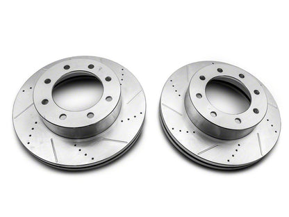 C&L Super Sport HD Cross-Drilled and Slotted 8-Lug Rotors; Front Pair (13-26 4WD F-350 Super Duty)