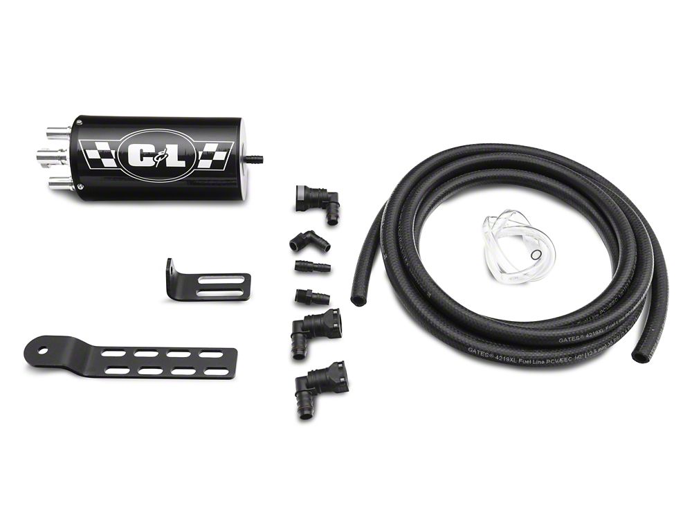 C&L Gen 2 Monster Oil Separator Catch Can; Black (Universal; Some Adaptation May Be Required)