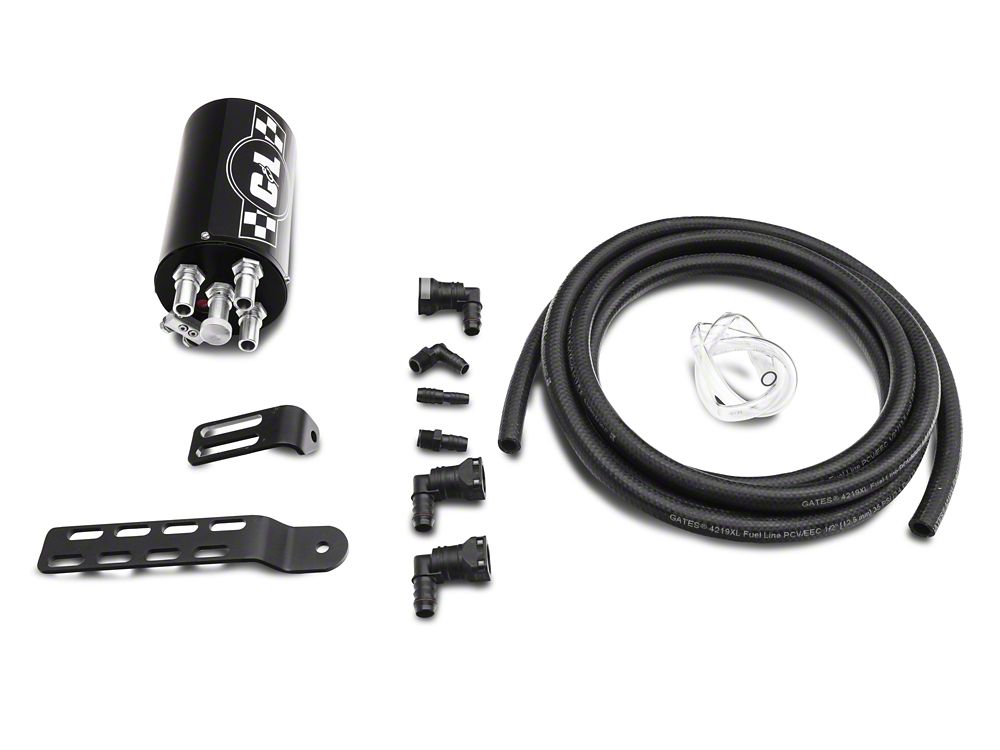 C&L Gen 2 Monster Oil Separator Catch Can; Black (Universal; Some Adaptation May Be Required)
