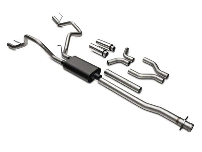 C&L Dual Exhaust System with Polished Tips; Side/Rear Exit (11-14 6.2L F-150, Excluding Raptor)