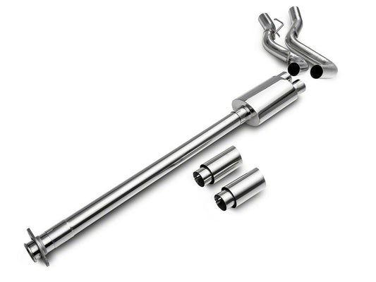 C&L Dual Exhaust System with Polished Tips; Side Exit (15-20 3.5L EcoBoost F-150, Excluding Raptor & 19-20 Limited)