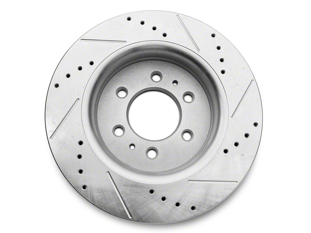 C&L Super Sport HD Cross-Drilled and Slotted Rotor; Front Driver Side (10-20 F-150)