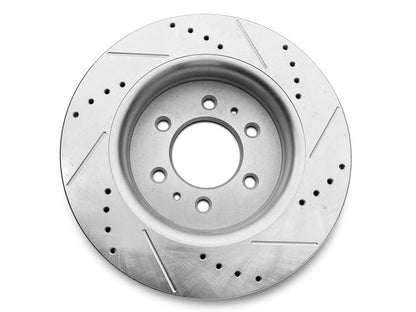 C&L Super Sport HD Cross-Drilled and Slotted Rotor; Front Driver Side (10-20 F-150)