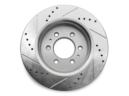 C&L Super Sport HD Cross-Drilled and Slotted Rotor; Front Passenger Side (10-20 F-150)