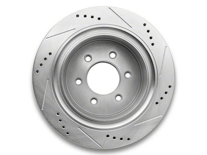 C&L Super Sport HD Cross-Drilled and Slotted Rotor; Rear Driver Side (12-14 F-150; 15-17 F-150 w/ Manual Parking Brake)