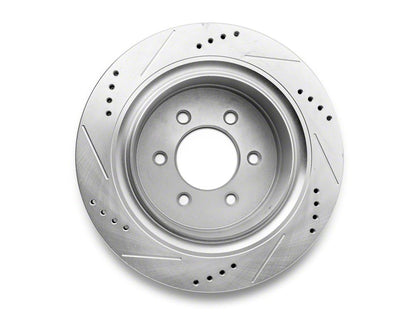 C&L Super Sport HD Cross-Drilled and Slotted Rotor; Rear Passenger Side (12-14 F-150; 15-17 F-150 w/ Manual Parking Brake)