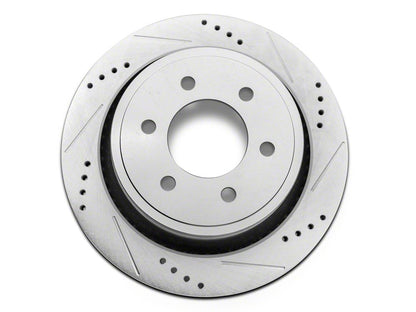 C&L Super Sport HD Cross-Drilled and Slotted Rotors; Rear Pair (12-14 F-150; 15-17 F-150 w/ Manual Parking Brake)