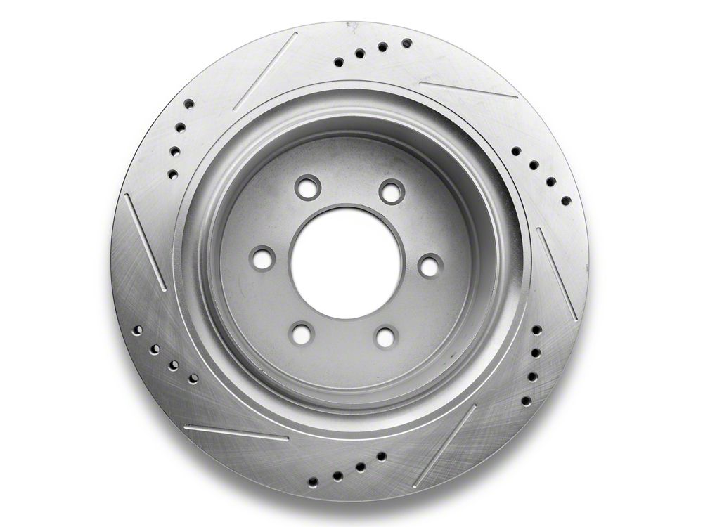 C&L Super Sport HD Cross-Drilled and Slotted Rotors; Rear Pair (12-14 F-150; 15-17 F-150 w/ Manual Parking Brake)