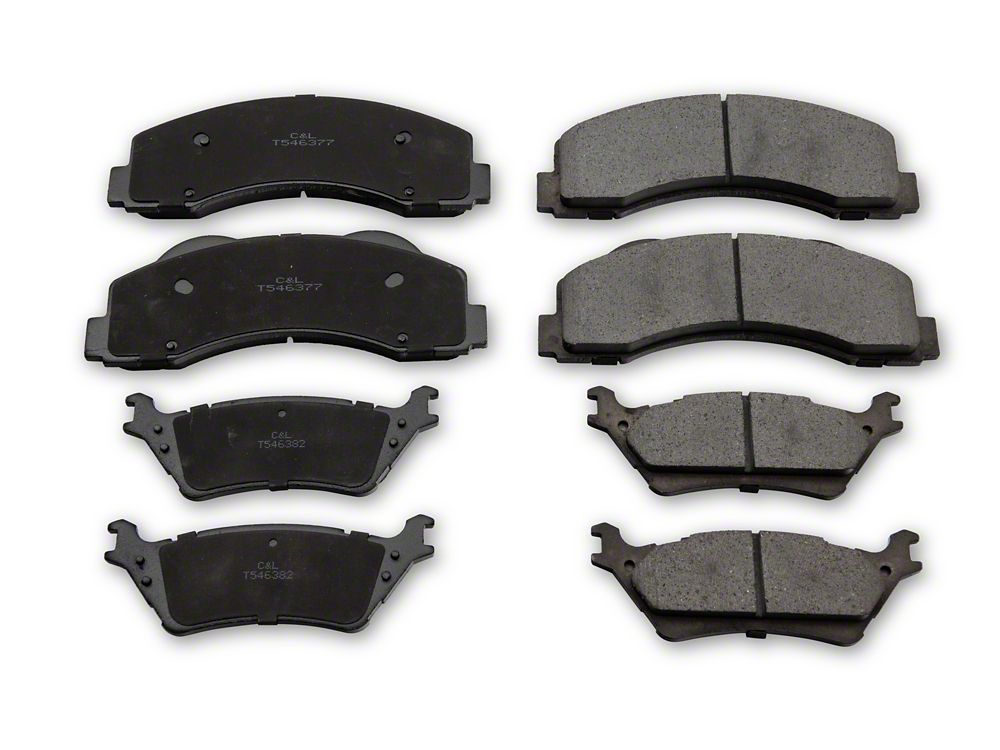 C&L Super Sport HD Brake Rotor and Pad Kit; Front and Rear (12-14 F-150; 15-17 F-150 w/ Manual Parking Brake)