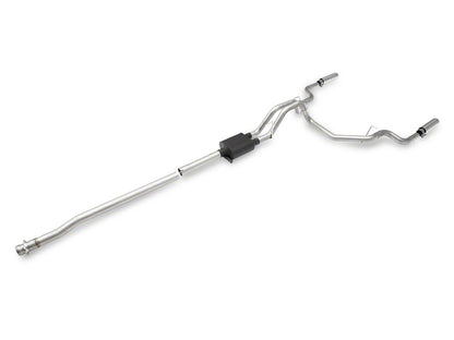 C&L Dual Exhaust System with Polished Tips; Side/Rear Exit (15-20 2.7L EcoBoost F-150)