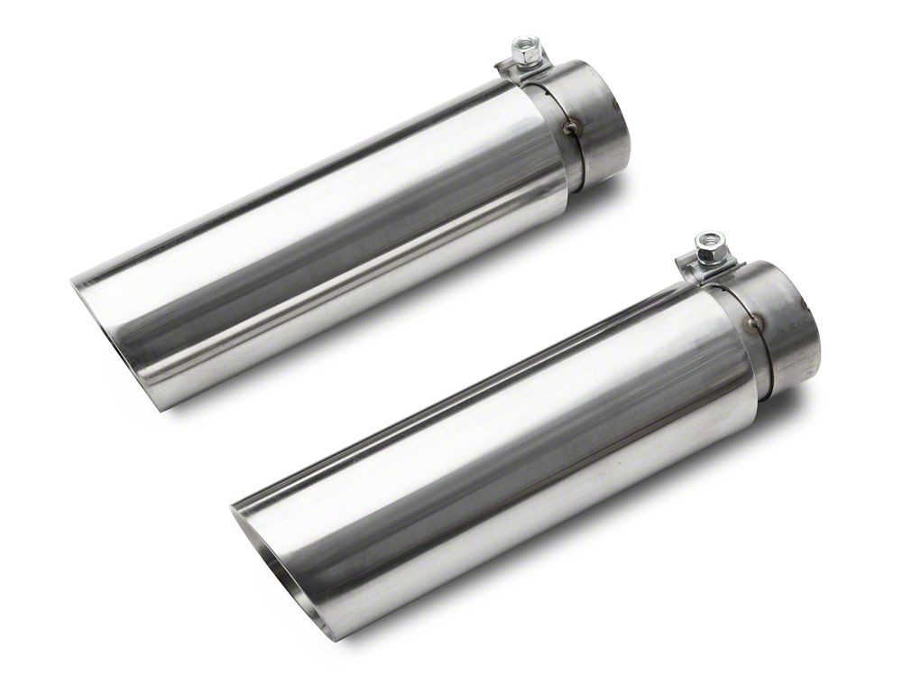 C&L Dual Exhaust System with Polished Tips; Side/Rear Exit (15-20 2.7L EcoBoost F-150)