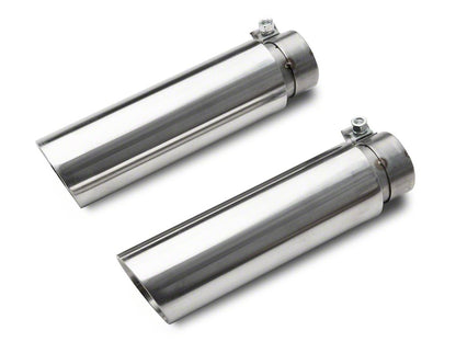 C&L Dual Exhaust System with Polished Tips; Side/Rear Exit (15-20 2.7L EcoBoost F-150)