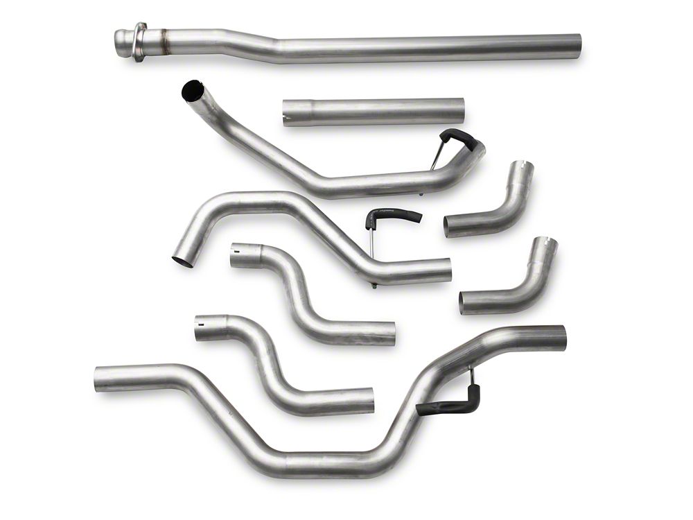 C&L Dual Exhaust System with Polished Tips; Side/Rear Exit (15-20 2.7L EcoBoost F-150)