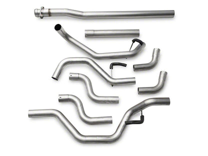 C&L Dual Exhaust System with Polished Tips; Side/Rear Exit (15-20 2.7L EcoBoost F-150)